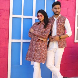 Bagru Cotton Printed Reversible Quilted Jacket – Smart, Stylish & Comfortable!