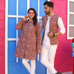 Bagru Cotton Printed Reversible Quilted Jacket – Smart, Stylish & Comfortable!