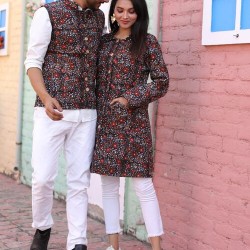 Bagru Cotton Printed Reversible Quilted Jacket – Smart, Stylish & Comfortable!