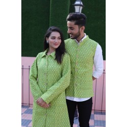 Bagru Cotton Printed Reversible Quilted Jacket – Smart, Stylish & Comfortable!