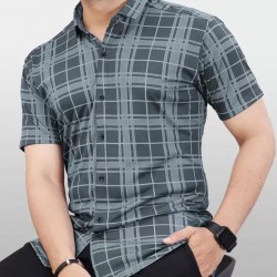 Men Regular Fit Printed Spread Collar Casual Shirt